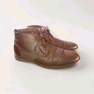 Seven 91 Color Block Brown Leather Chukka Boots for Men 10.5